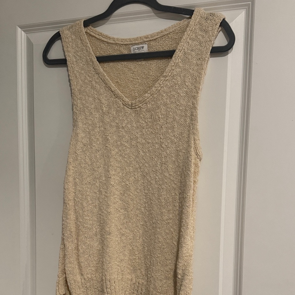 J. Crew Women's Beige Knit Tank Top
